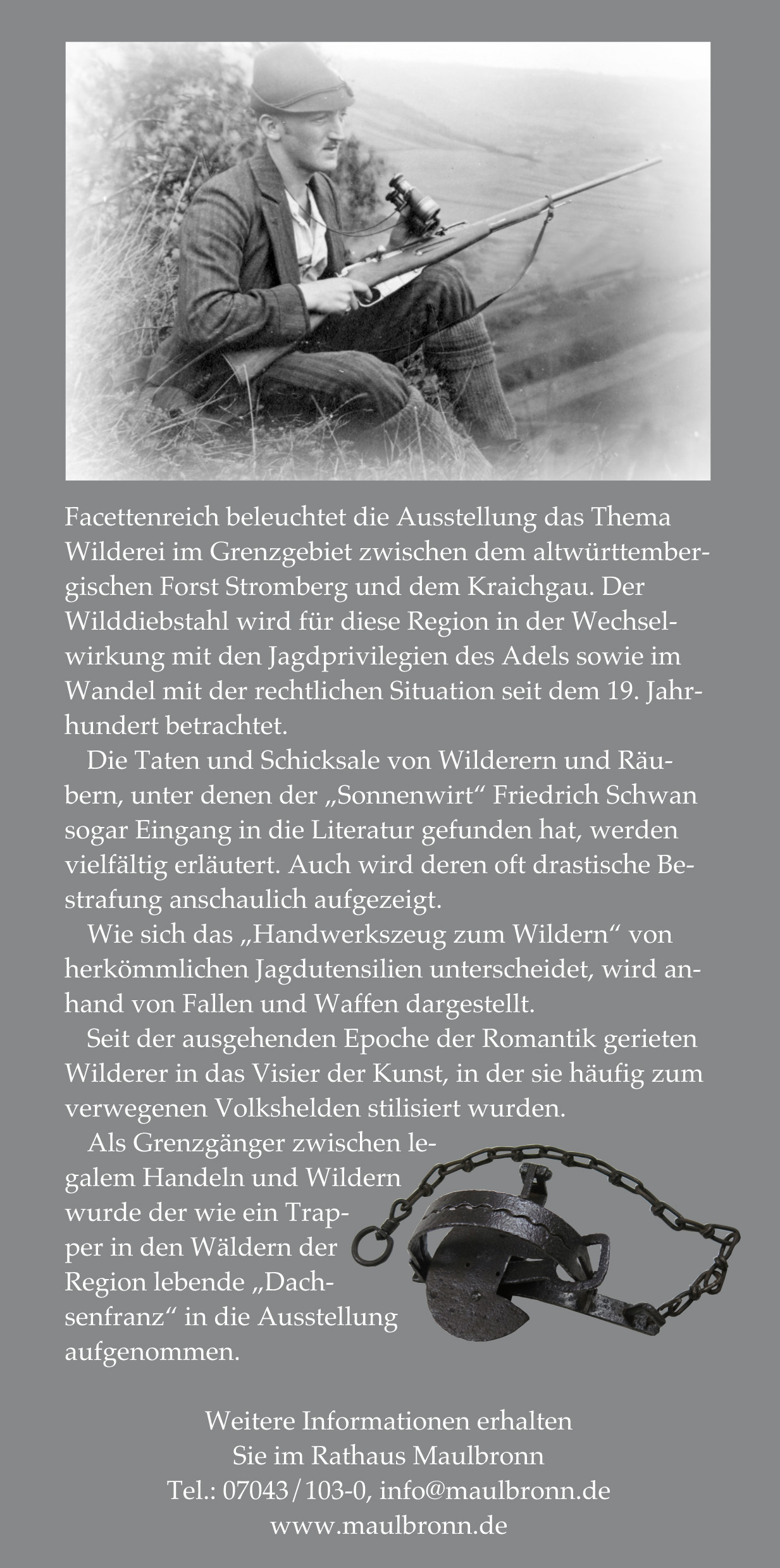Flyer zu Wilderer-Ausstellung (Seite 3)